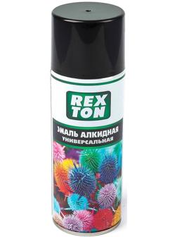 Эмаль алкидная универсальная REXTON, черная глянцевая, аэрозоль, 520 мл