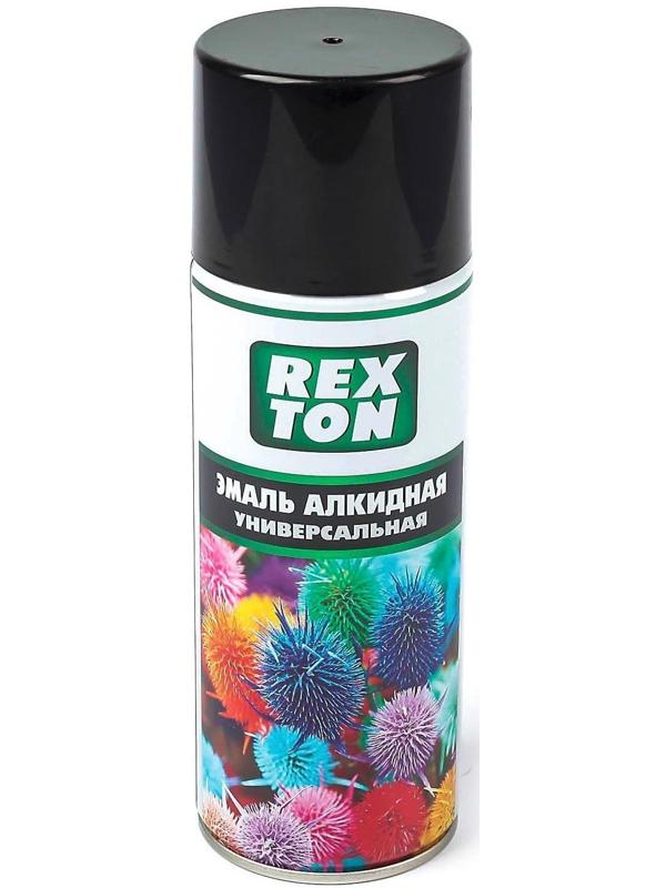 Эмаль алкидная универсальная REXTON, черная глянцевая, аэрозоль, 520 мл
