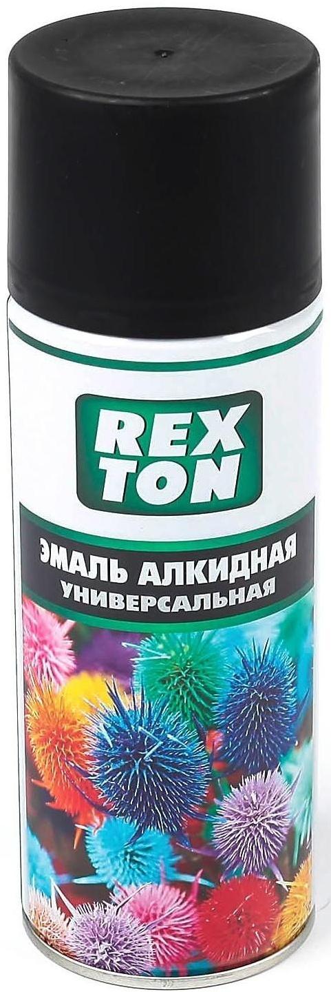 Эмаль алкидная универсальная REXTON, черная матовая, аэрозоль, 520 мл