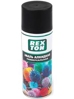 Эмаль алкидная универсальная REXTON, черная матовая, аэрозоль, 520 мл