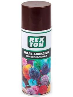 Эмаль алкидная универсальная REXTON, коричневая, аэрозоль, 520 мл