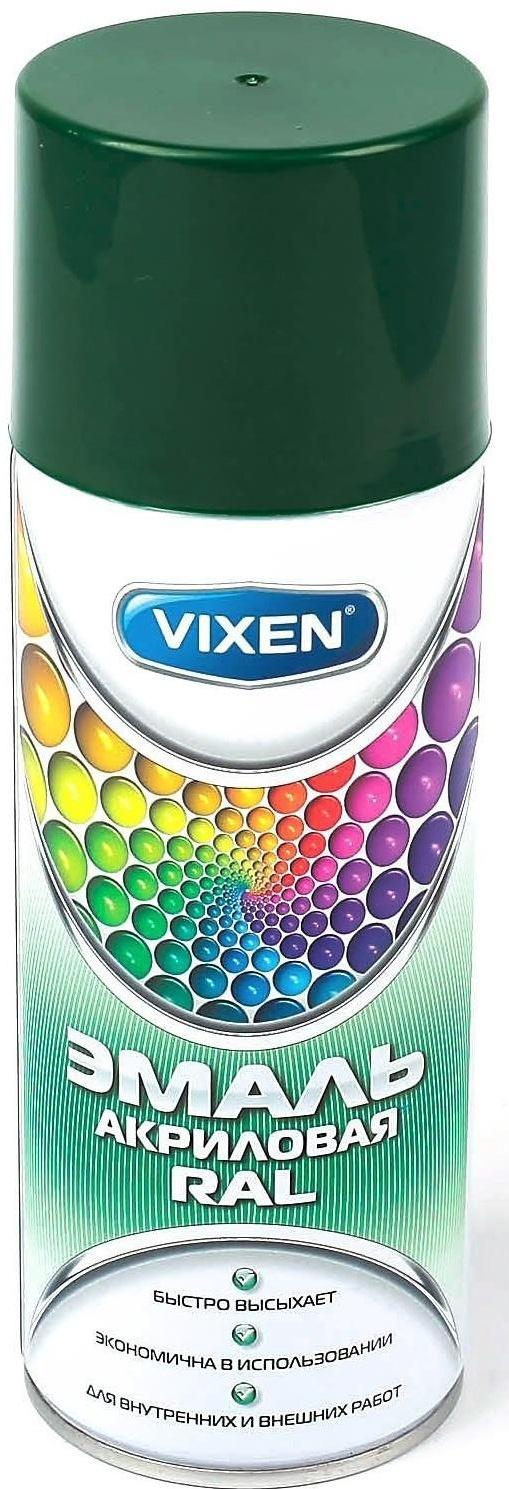 Эмаль акриловая VIXEN, лиственно-зеленый, RAL 6002, аэрозоль 520 мл