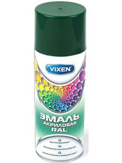 Эмаль акриловая VIXEN, лиственно-зеленый, RAL 6002, аэрозоль 520 мл
