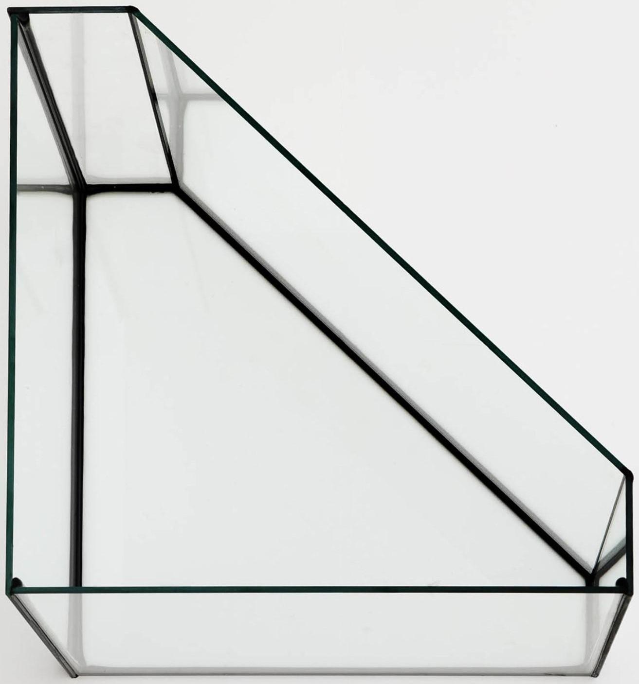 Аквариум дельта угловой с крышкой, 25 литров, 34 х 34 х 31/37,5 см, чёрный