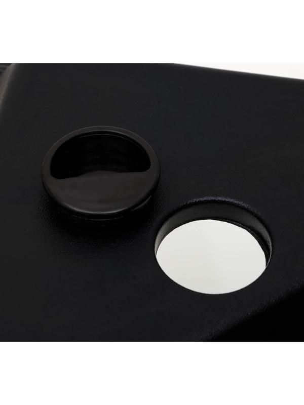 Аквариум дельта угловой с крышкой, 25 литров, 34 х 34 х 31/37,5 см, чёрный