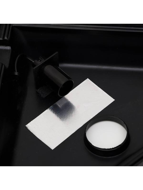 Аквариум дельта угловой с крышкой, 25 литров, 34 х 34 х 31/37,5 см, чёрный