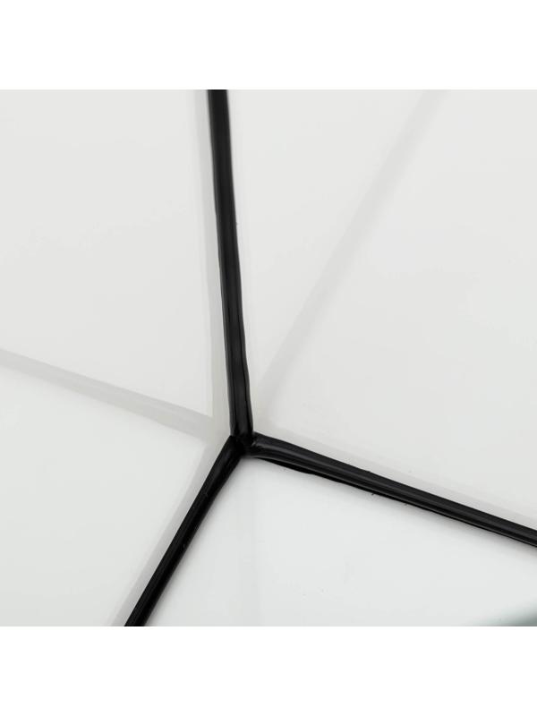 Аквариум дельта угловой с крышкой, 25 литров, 34 х 34 х 31/37,5 см, чёрный