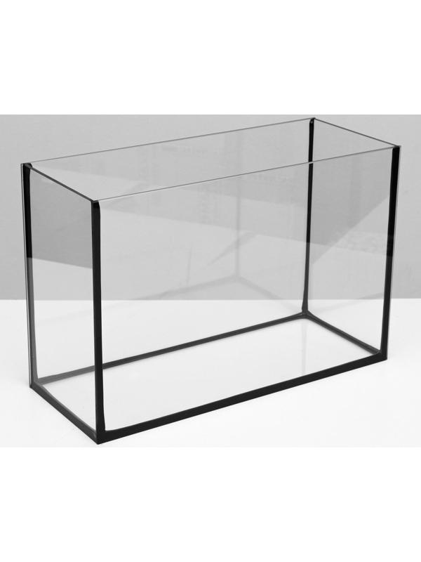 Аквариум Атолл, прямоугольный, с крышкой, 20 литров, 38 х 19 х 28/33 см, чёрный