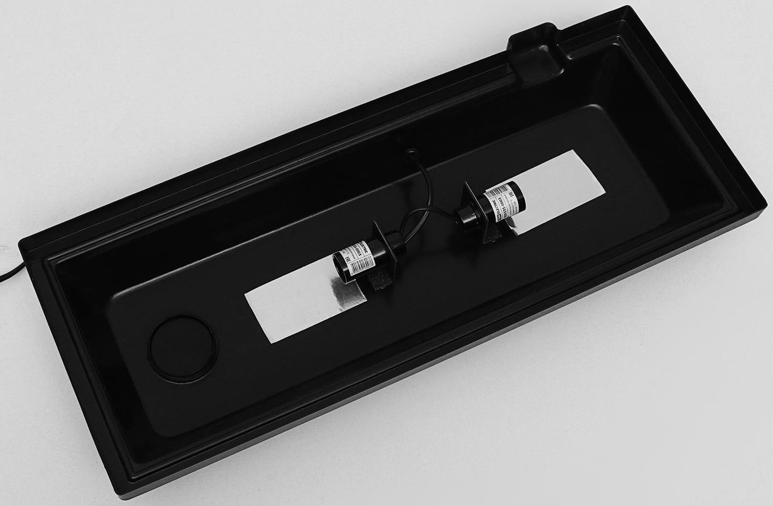 Аквариум Атолл, прямоугольный с крышкой, 40 литров, 55 х 21 х 35/40 см, чёрный