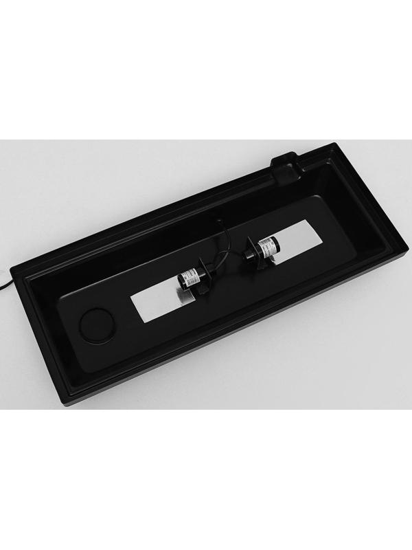 Аквариум Атолл, прямоугольный с крышкой, 40 литров, 55 х 21 х 35/40 см, чёрный