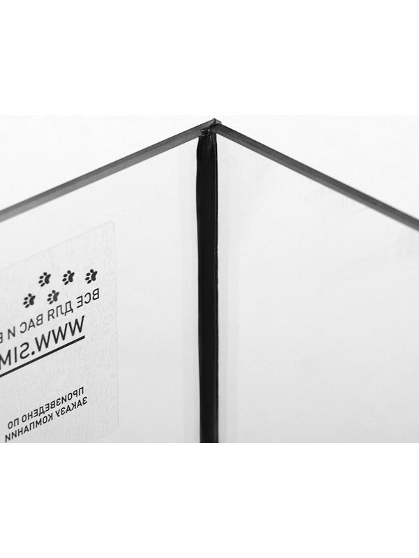 Аквариум Атолл, прямоугольный с крышкой, 40 литров, 55 х 21 х 35/40 см, чёрный