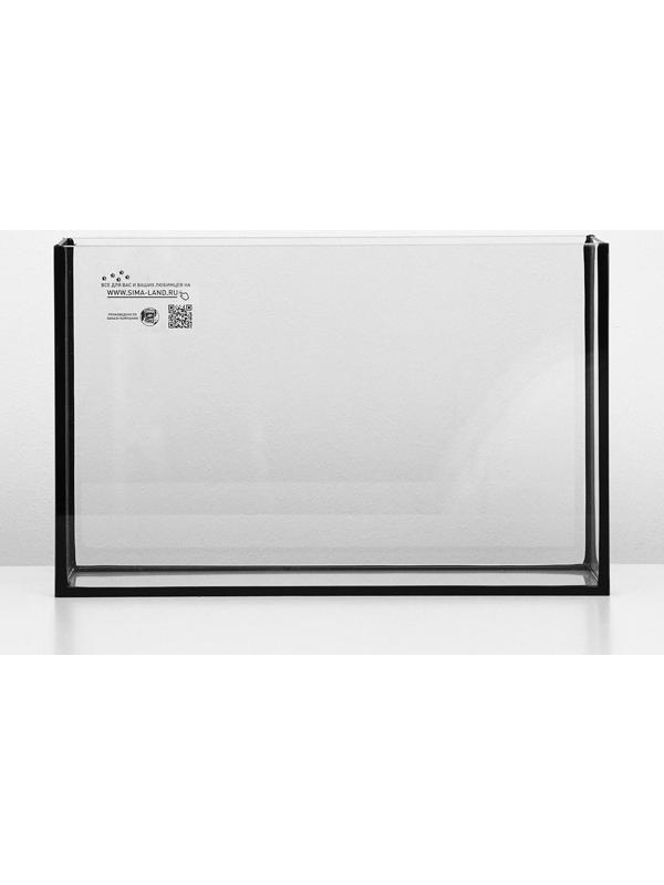 Аквариум Атолл, прямоугольный с крышкой, 40 литров, 55 х 21 х 35/40 см, чёрный