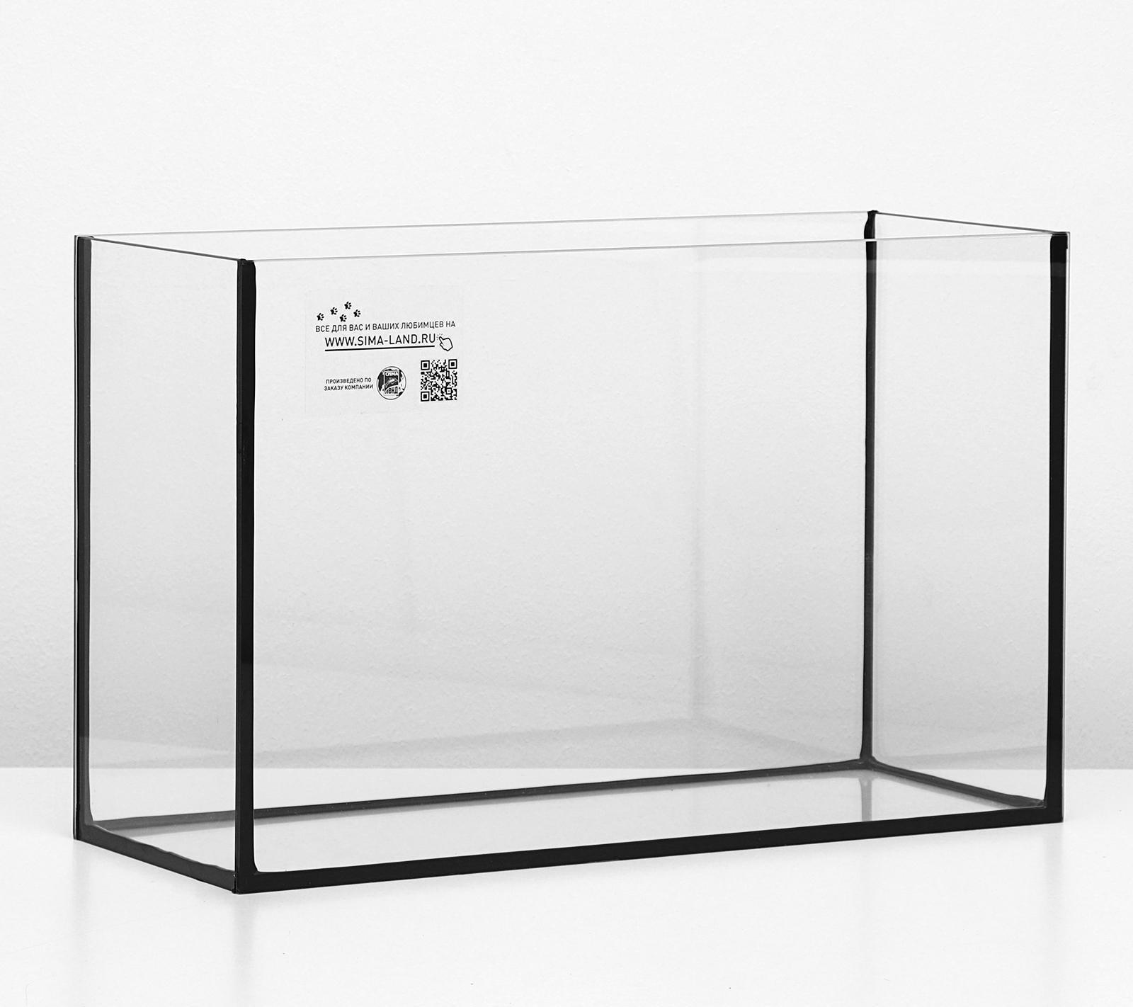 Аквариум Атолл, прямоугольный, с крышкой, 75 литров, 75,5 х 22 х 45/51 см, чёрный