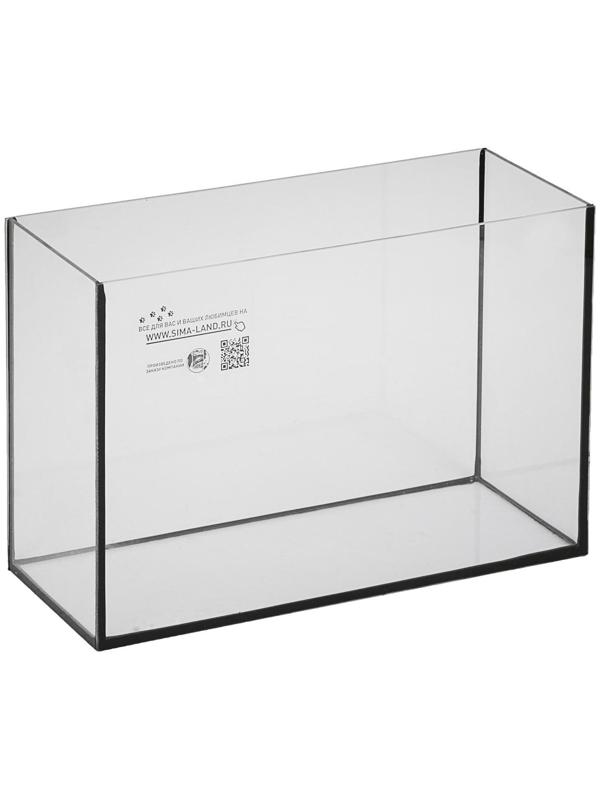 Аквариум прямоугольный Атолл без крышки, 13 литров, 30 х 16 х 26 см