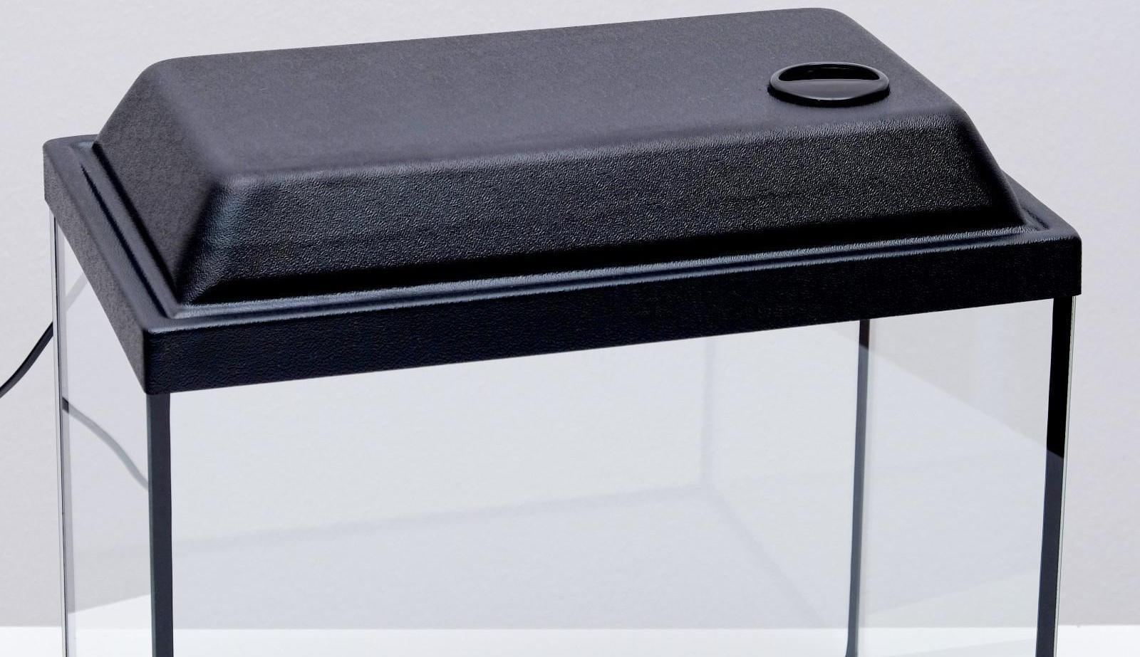 Аквариум прямоугольный, с крышкой, 35 литров, 42 х 25 х 33/38 см, чёрный