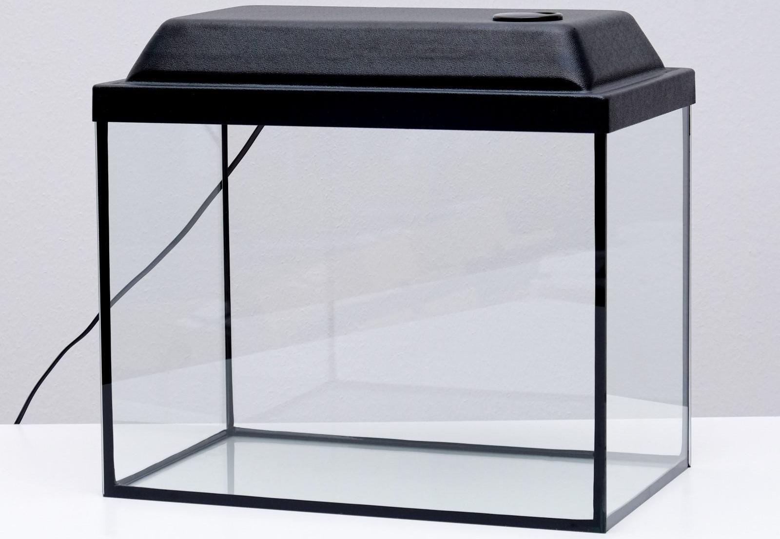 Аквариум прямоугольный, с крышкой, 35 литров, 42 х 25 х 33/38 см, чёрный