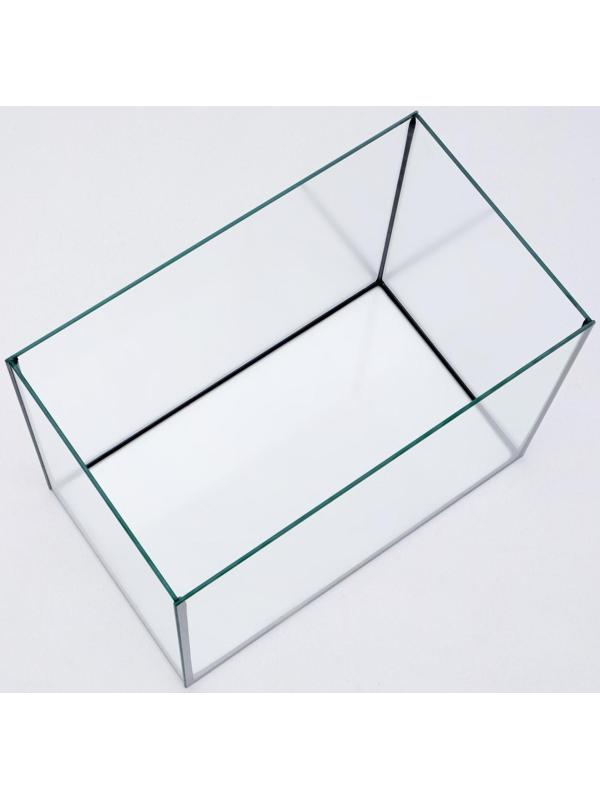 Аквариум прямоугольный, с крышкой, 35 литров, 42 х 25 х 33/38 см, чёрный