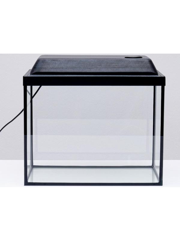 Аквариум прямоугольный, с крышкой, 35 литров, 42 х 25 х 33/38 см, чёрный