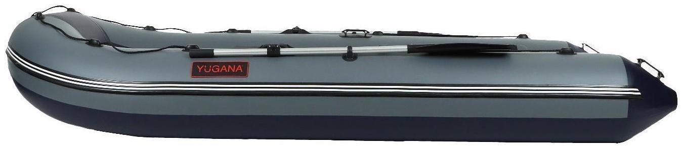 Лодка YUGANA 3400 СК, слань+киль, цвет серый/синий