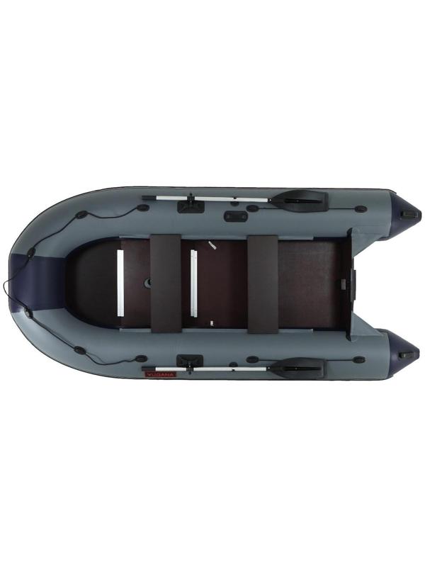 Лодка YUGANA 3400 СК, слань+киль, цвет серый/синий