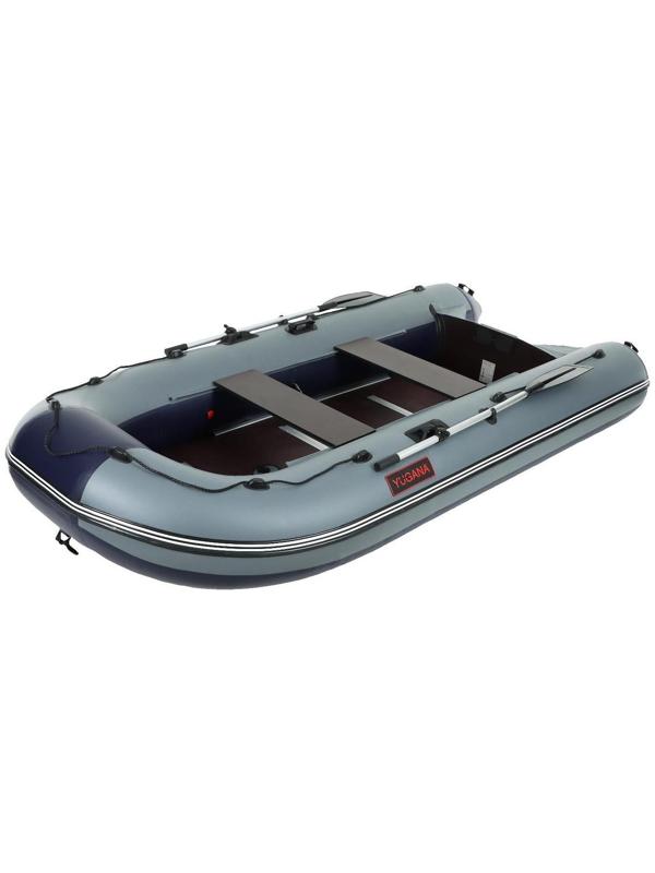 Лодка YUGANA 3400 СК, слань+киль, цвет серый/синий