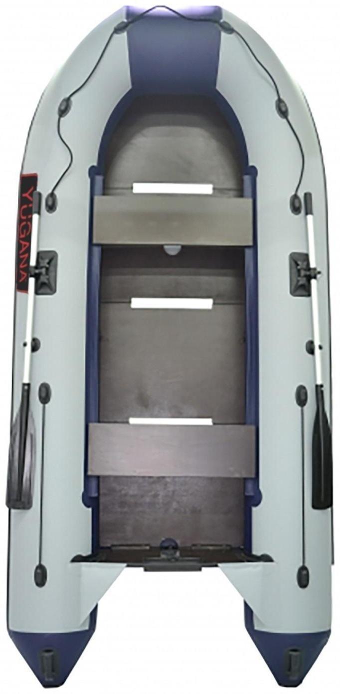 Лодка YUGANA 3600 СК, слань+киль, цвет серый/синий