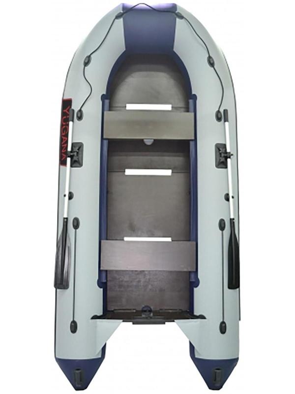 Лодка YUGANA 3600 СК, слань+киль, цвет серый/синий