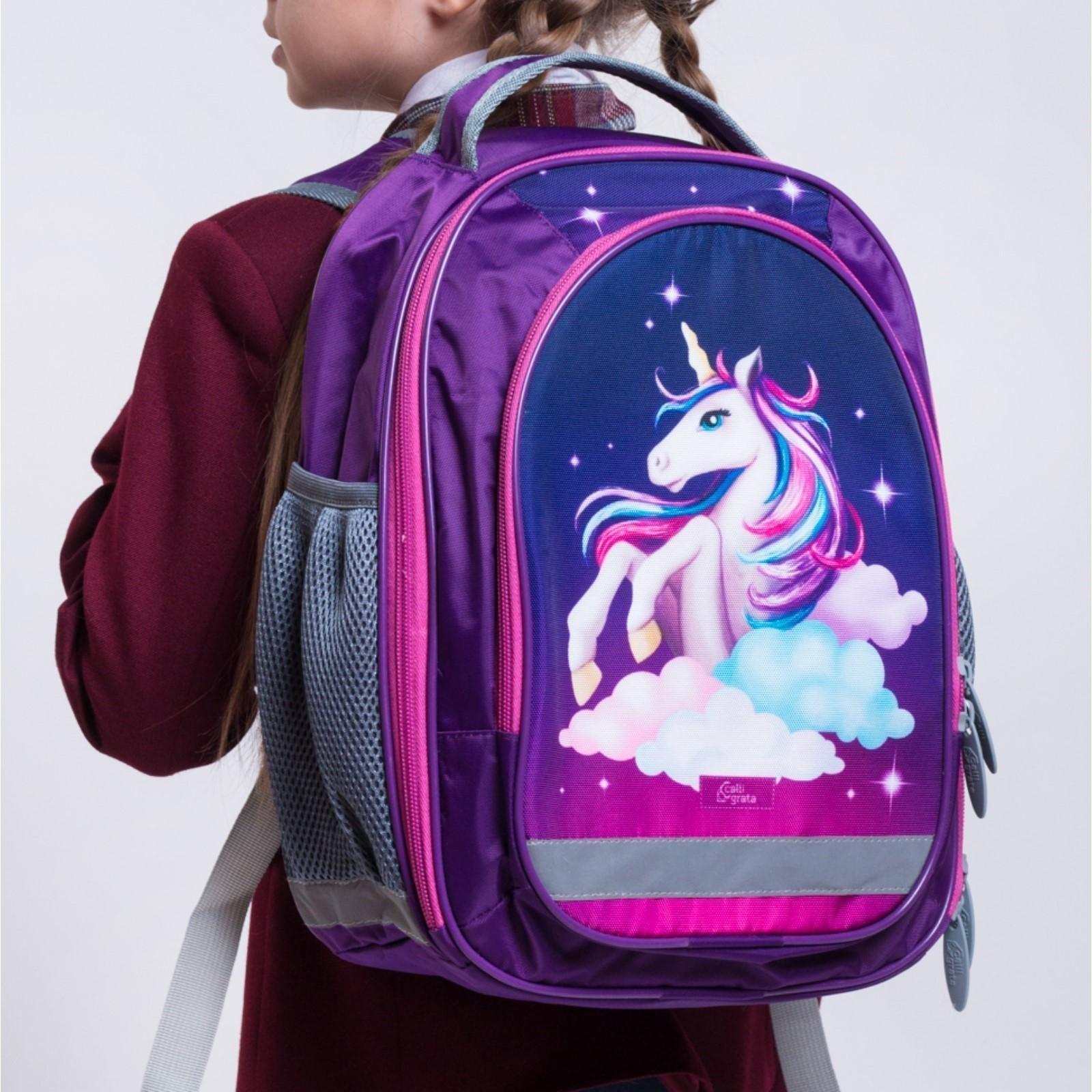 Рюкзак школьный, 37 х 27 х 16 см, эргономичная спинка, Calligrata Б 