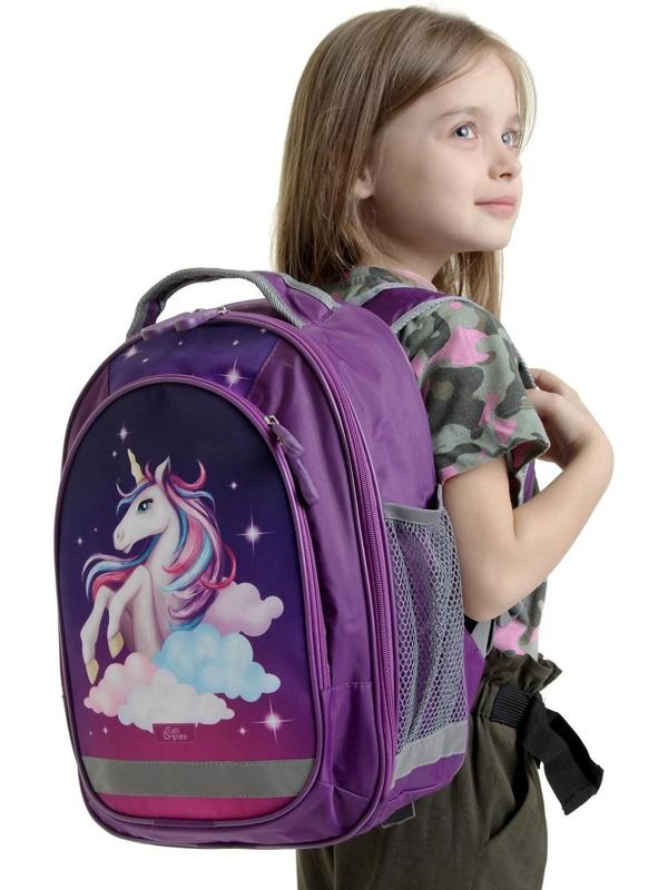 Рюкзак школьный, 37 х 27 х 16 см, эргономичная спинка, Calligrata Б 