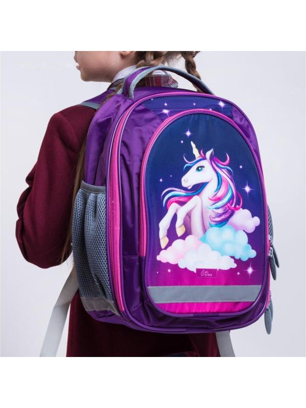 Рюкзак школьный, 37 х 27 х 16 см, эргономичная спинка, Calligrata Б 