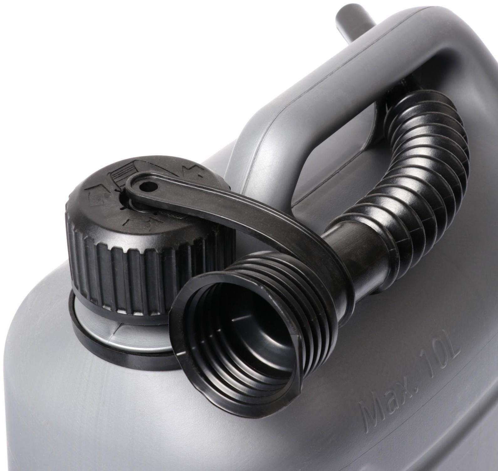 Канистра ГСМ Oktan METAL, 10 л, пластиковая, серая