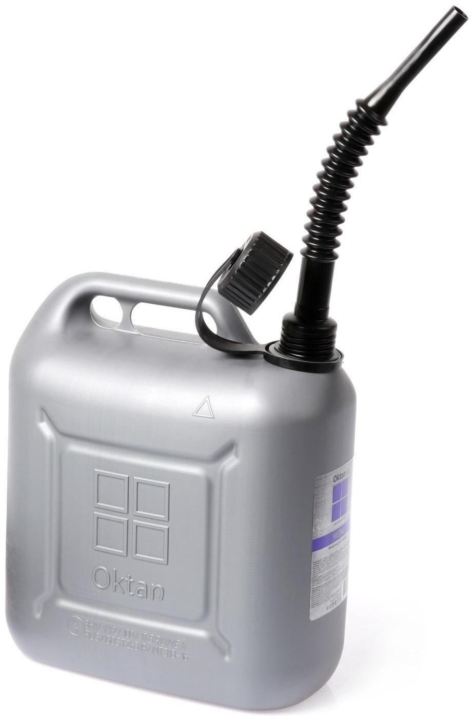 Канистра ГСМ Oktan METAL, 10 л, пластиковая, серая