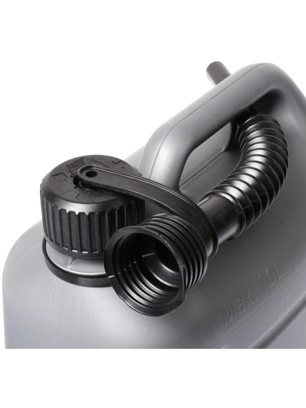 Канистра ГСМ Oktan METAL, 10 л, пластиковая, серая