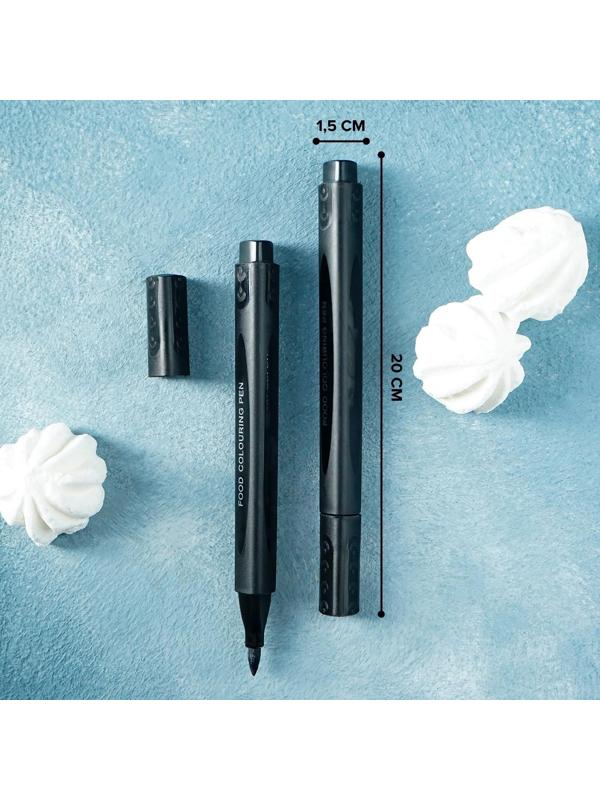 Набор маркеров для украшения десертов, 20×6,5×1,5 см, 2 шт, цвет чёрный