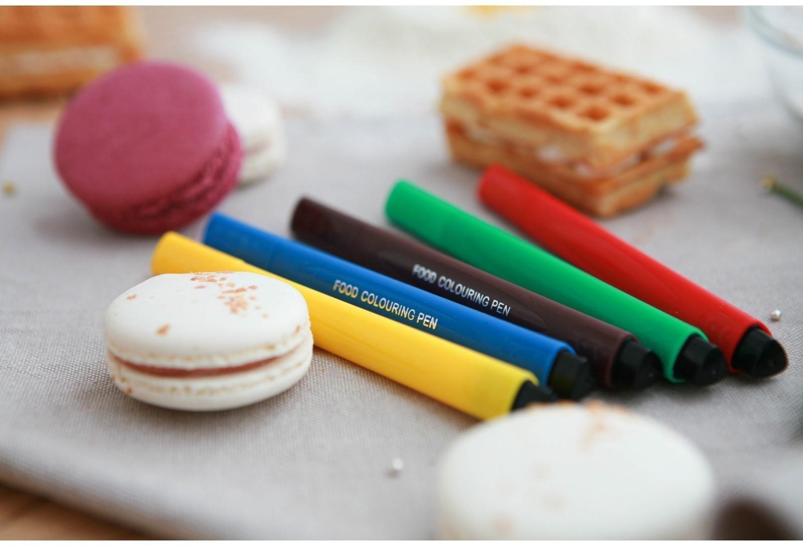 Набор маркеров для украшения десертов, 21×12×1,5 см, 5 шт, разноцветные