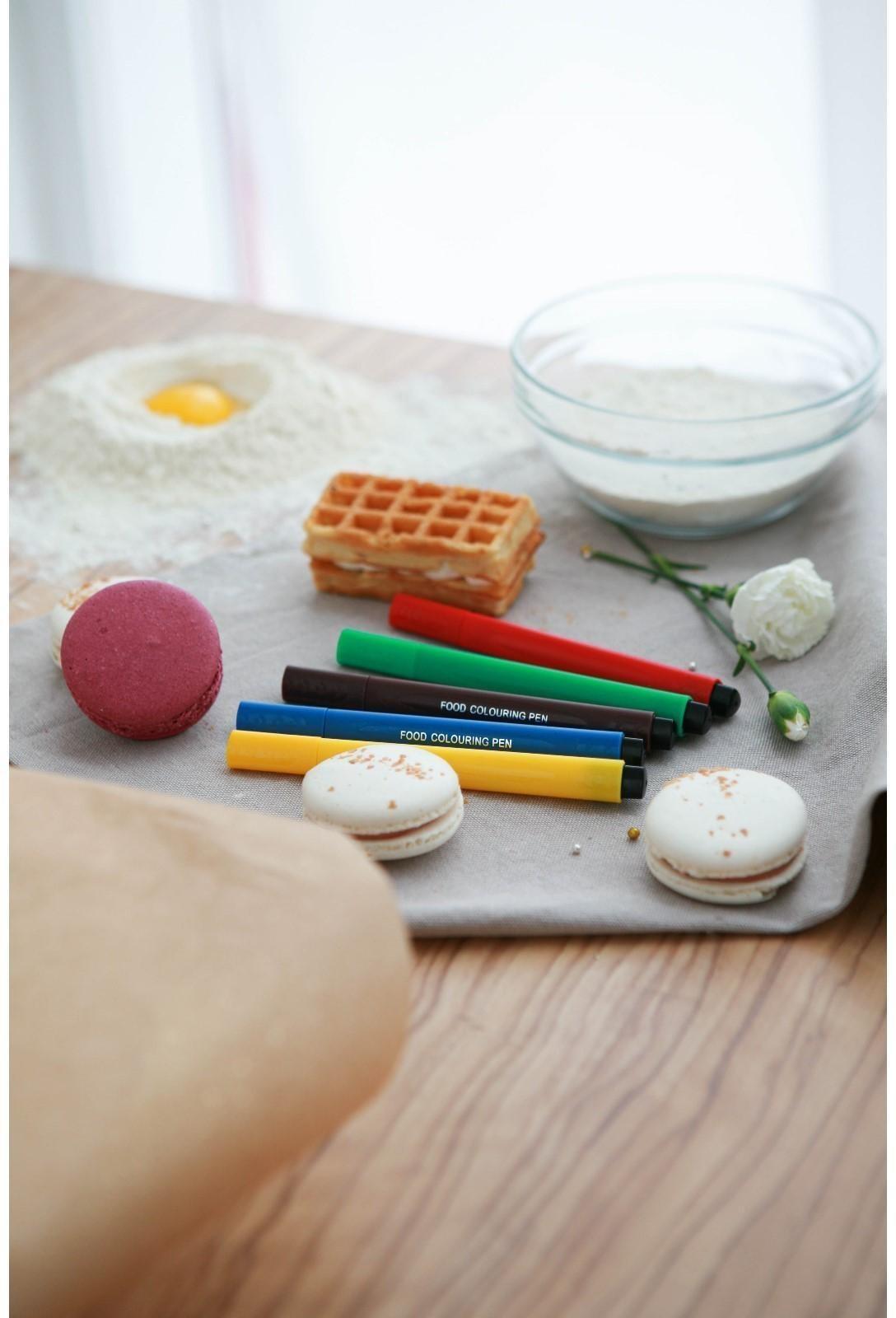 Набор маркеров для украшения десертов, 21×12×1,5 см, 5 шт, разноцветные