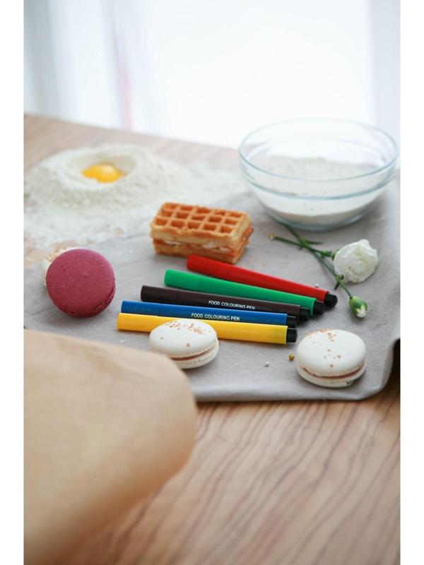 Набор маркеров для украшения десертов, 21×12×1,5 см, 5 шт, разноцветные