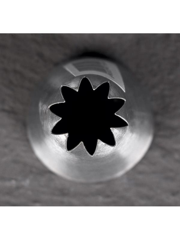 Насадка кондитерская «Закрытая звезда», d=3,4 см, выход 1,2 см, нержавеющая сталь