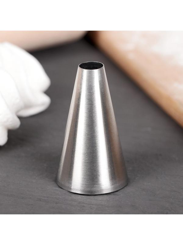 Насадка кондитерская «Трубочка», d=3 см, выход 1 см, нержавеющая сталь