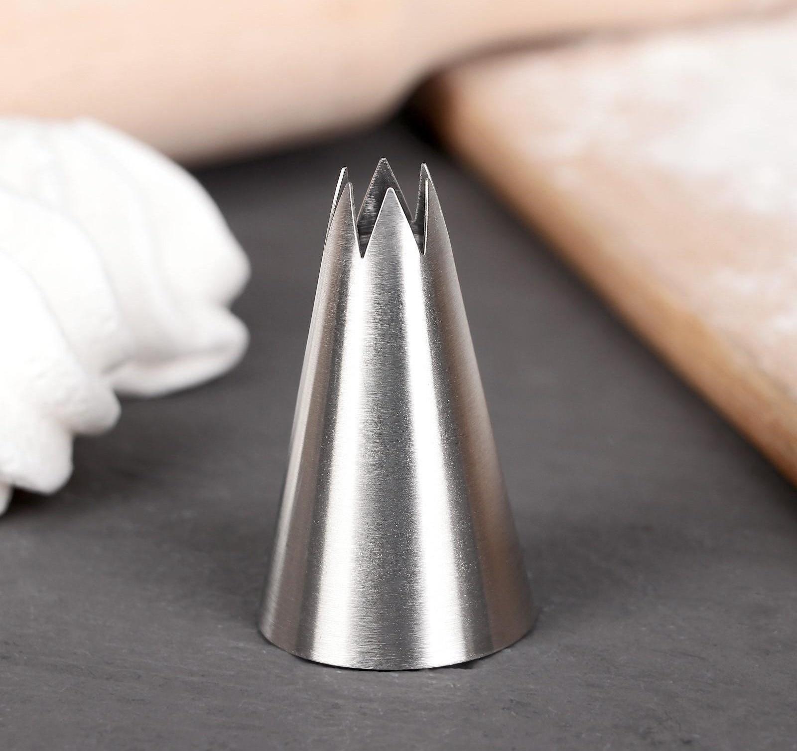 Насадка кондитерская «Открытая звезда», d=3 см, выход 1 см, нержавеющая сталь