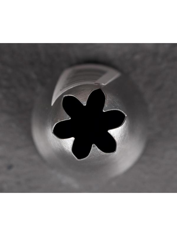 Насадка кондитерская «Закрытая звезда», d=3 см, выход 0,8 см, нержавеющая сталь