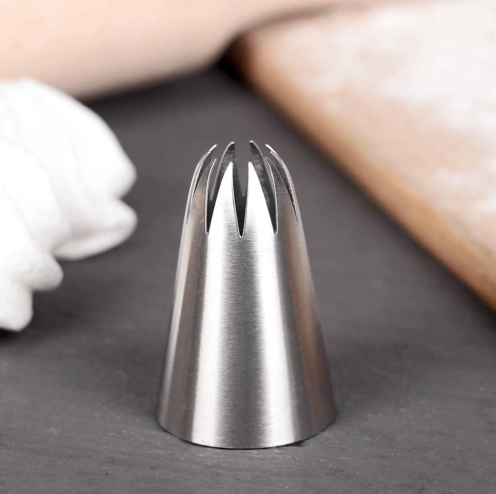 Насадка кондитерская «Закрытая звезда», d=3 см, выход 0,9 см,нержавеющая сталь