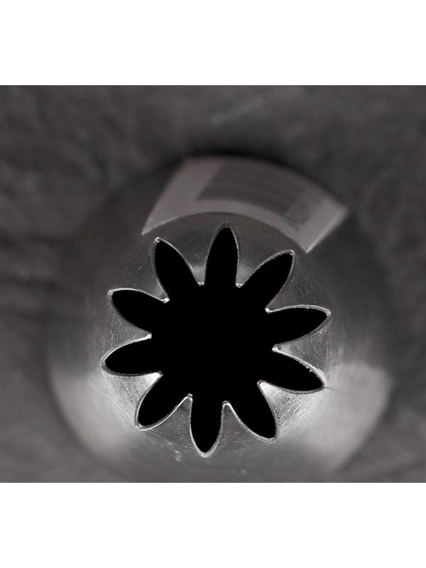 Насадка кондитерская «Закрытая звезда», d=3 см, выход 0,9 см,нержавеющая сталь