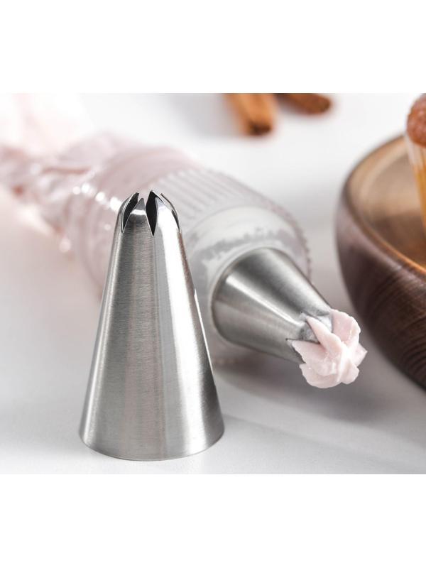 Насадка кондитерская «Закрытая звезда», d=3 см, выход 1 см, нержавеющая сталь