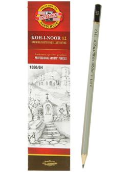 Карандаш чернографитный Koh-I-Noor 1860 6H Gold Star, профессиональный