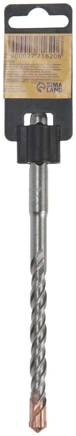 Бур по бетону ТУНДРА, крестовый наконечник, двойная спираль, SDS-plus, 10 х 160 мм