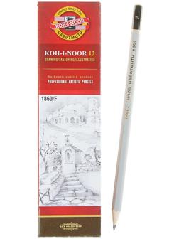 Карандаш чернографитный Koh-I-Noor 1860 F Gold Star, профессиональный