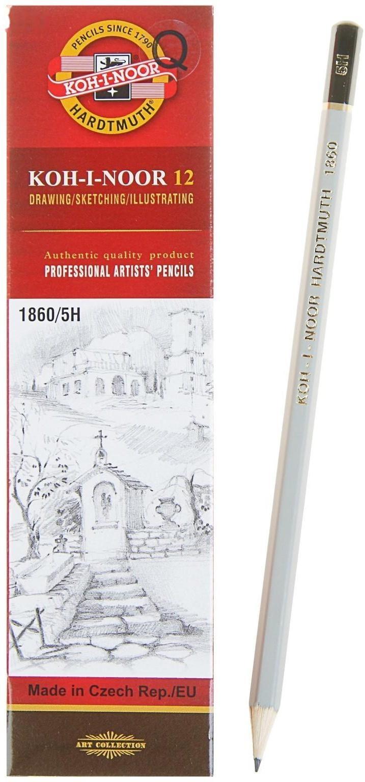 Карандаш чернографитный Koh-I-Noor 1860 5H Gold Star, профессиональный