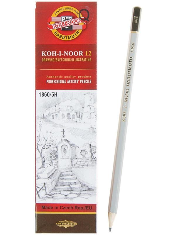 Карандаш чернографитный Koh-I-Noor 1860 5H Gold Star, профессиональный