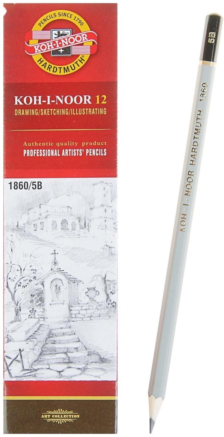 Карандаш чернографитный Koh-I-Noor 1860 5B Gold Star, профессиональный